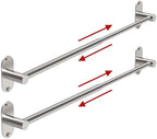Towel Bar, Adhesive or Drill Wall Mount, Brushed Nickel, 2 Pack by MIROAMZ