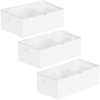 SpaceAid 3 Pack 10" High Under Bed Storage Containers, Large Underbed Storage Organizer Bins with Lids for Bedroom, Dorm, Clothes, Closet Organization, Bed Sheets and Blankets (White) - Image 7