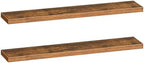 HOOBRO Floating Shelves for Wall, Wall Mounted Shelf Set of 2, 55" Hanging Shelf with Invisible Brackets, for Wall Storage in Bathroom Bedroom Kitchen Living Room Office, Rustic Brown BF140BJP201 by HOOBRO
