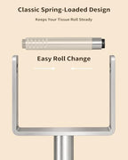 YUMORE Toilet Paper Holder with Storage & Weighted Base, Brushed Nickel - Image 5