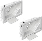 in-Wall TV Box with Flange for Home Theater Installation, Cord Hider for Wall Mounted TV, with 2 Duplex Outlets, Cable Bracket, LV Cable & 1-1/2" ENT Entrance, Ideal for New or Retrofit Job, 2 Pack by VinylSidingMountingBlock