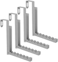 BAKON Over The Door Hanger Folding Clothes Drying Rack, Folding Hanging Coat Rack for Indoor Laundry Room Compact Small Space Foldable Portable Clothing Hanger Hook Collapsible-4 Pack (Gray) by BAKON