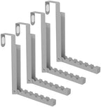 BAKON Over The Door Hanger Folding Clothes Drying Rack, Folding Hanging Coat Rack for Indoor Laundry Room Compact Small Space Foldable Portable Clothing Hanger Hook Collapsible-4 Pack (Gray) by BAKON