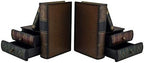 Bellaa Classic Wooden Book Bookends Library Hidden Drawers Vintage Cool Creative Unique Decorative Books Support Shelves Desk Organizer - Image 4