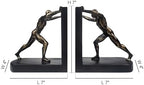 LIFFY Man Decorative Book Ends,7" Resin Non Skid Bookends for Heavy Books,Bookends for Shelves Decorative,Creative Shelf Decorations to Hold Books for Bookshelf,Home,Office,Study - Image 2