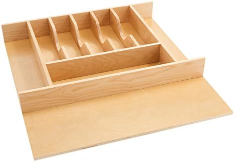 Rev-A-Shelf Trim-to-Custom-Fit Wooden Silverware Drawer Divider Organizer by Rev-A-Shelf