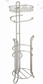 SunnyPoint Bathroom Heavyweight Toilet Tissue Paper Roll Storage Holder Stand with Reserve and Shelve, The Reserve Area Has Enough Space to Store Mega Rolls. (SN) - Image 4