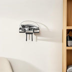 Ironing Board Hanger Black Metal Wall Mount with Removable Hook - Image 5