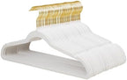 ManGotree Velvet Coat Hangers with 360° Swivel Gold Hook 48 Pack White by ManGotree