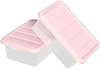 14 Quart Basic Clear Storage Box with Pink Lid (Pack of 2) - Image 6
