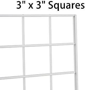 Commercial Grade Gridwall Panels – Heavy Duty Grid Panel for Any Retail Display, 2’ Width x 4’ Height, 3 Gridwall Panels Per Carton (White Finish) - Image 4