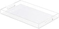 Acrylic Tray 20x12 with Cut Handles - Spill Proof Decorative Tray is an Ideal Countertop Organizer for Living Rooms, Ottoman Coffee Tables, Offices, Kitchens & Serving Guests by Unknown