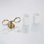 Antique Bronze Double Toothbrush Holder for Bathroom Tumble Holder Wall Mounted - Image 7