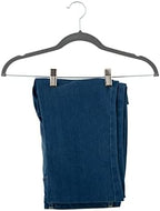 Simplify 24 Pack Velvet Hangers with Clips | Skirt and Pants | Slim Space Saving | Closet Organization | Non-Slip | Prevent Creases | Swivel Neck | Durable | Grey - Image 6