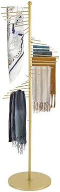 Spiral Freestanding Scarf Display Rack, Iron Gold Retail Tie Rack Belt Display, Scarf Holder Scarf Hanger for Clothing Store Bedroom Business by LEYSRIS