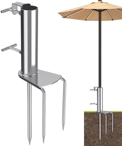 Dolibest Portable Umbrella Base Umbrella Ground Stake Fit 1-1.1.6'' Poles by Dolibest