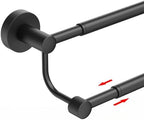 BESy Double Towel Bar Towel Rack for Bathroom Bath Wall Mounted Matte Black by BESy