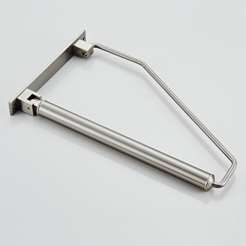 Folding Wall Mounted Clothes Hanger Rack Clothes Hook Solid Brass with Swing Arm Holder Clothing Hanging System Closet Storage Organizer Heavy Duty Drying Rack Wall Mount,Brushed Nickel - Image 6