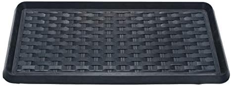 HF by LT Panama Weave Rubber Boot Tray, 32 x 16 inches, One-Piece Seamless Construction, Durable Vulcanized Rubber, Year Round Use Indoors or Outdoors, Black - Image 2