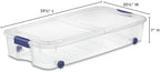 The pack Large Storage Bin 66 Quart Clear Underbed Storage Container with Latch Lid and Wheels (1) - Image 2
