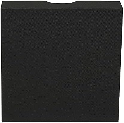Household Essentials Drawer Organizer Tray with Fabric Cover and 9 Square Compartments, Black, Set of 2 - Image 3