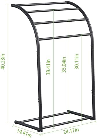 YINMIT Free Standing Towel Rack, Pool Towel Rack Outdoor, 4 Tier Towel Racks for Bathroom, Metal Blanket Rack, Blanket Display and Towel Drying Rack - Image 3