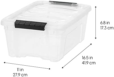 IRIS USA 6-Pack 13 Quart Storage Bins with Lids, Clear - Image 3