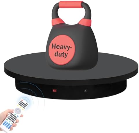 23.6In Remote Large Motorized electric turntable Rotating platform Photography Turntable Motorized lazy susan Base giratoria para for Photography,3D Scanner,Heavy duty display(Load Range:220~500lbs) by ComXim