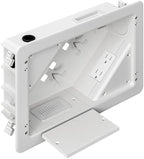 in-Wall TV Box with Flange for Home Theater Installation, 11.9" x 8.4" Cord Hider for Wall Mounted TV, with 2 Outlets, Cable Bracket, LV Cable & 1-1/2" ENT Entrance, Ideal for New or Retrofit Job by VinylSidingMountingBlock