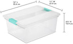 Sterilite Clip Box, Stackable Clear Plastic Bins- Deep, 12-Pack - Image 3