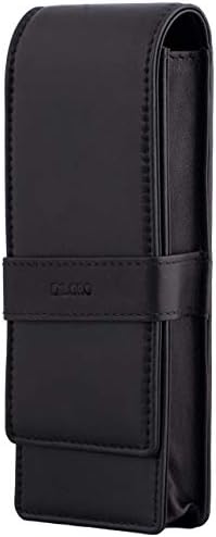 DiLoro Leather Triple Pen Case Pencil Pouch Holder for Three Fountain Ballpoint Rollerball Pens and Pencils - Image 2