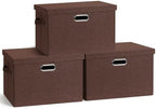 Storage Bins with Lids Fabric Closet Organizers Cubes Office Organization by GraciadecoStorage