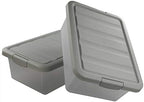 14 Quart Plastic Storage Box, Clear Storage Bin with Lid, 2 Packs by Ucake