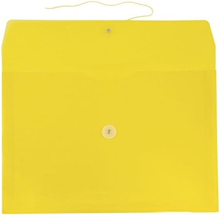 JAM PAPER Plastic Envelopes with Button & String Tie Closure - Legal Booklet - 9 3/4 x 14 1/2 - Assorted Primary Colors - 12/Pack - Image 4