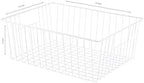 6 Pack Upright Freezer Organizer Bins - Standup Freezer Organizers for 16 Cu.Ft Upright Freezer Improve Air Circulation, Wire Storage Baskets, White - Image 3