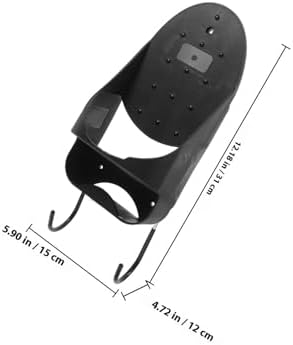 Abaodam Wall Mount Iron Hanger with Removable Hooks, Pbt Black - Image 2