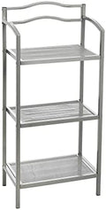 Household Essentials 3-Tier Metal Bathroom Storage Shelf, Silver by HouseholdEssentials