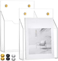 Feifeiya 2 Pcs Clear Acrylic File Holder Wall Mount, 12.6"x9.5"x2.4" by Feifeiya