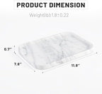 Arabescato Marble Vanity Tray - Decorative Organizer for Bathroom Countertop, Dresser, Kitchen Sink - Image 5