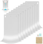10PCS Dispenser Drip Tray Wall Mount Soap Dispenser Bracket,Laundry Detergent Drip Catcher Prevent Dripping and Spraying, Easy to Clean(White) by ZIOZERTT