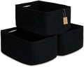 NaturalCozy Storage Baskets 16.8”x13”x7.6” Cotton Rope Woven Baskets for Organizing 3-Pack | Toy Storage Bins | Basket for Shelves, Laundry, Blanket, Clothes, Closet, Kitchen, Bathroom, Gifts by NaturalCozy