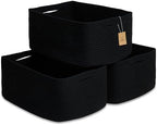 NaturalCozy Storage Baskets 16.8”x13”x7.6” Cotton Rope Woven Baskets for Organizing 3-Pack | Toy Storage Bins | Basket for Shelves, Laundry, Blanket, Clothes, Closet, Kitchen, Bathroom, Gifts by NaturalCozy