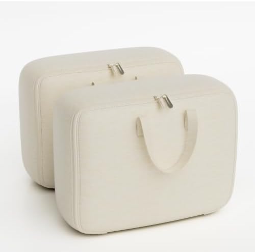 Higher Cotton and Linen Canvas Storage Bags with Reinforced Handles 2 Pack by Unknown