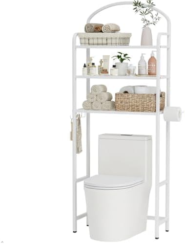 3 Tier Over The Toilet Storage Rack, Bathroom Organizer by Cerlyunzan