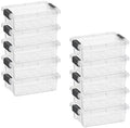 Superio 1.27 Quart Clear Plastic Storage Containers with Lids, Stackable Organizer Bins, BPA-Free Storage Boxes for Home, Office, Dorm & Classroom, 10 Pack by Superio