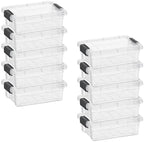 Superio 1.27 Quart Clear Plastic Storage Containers with Lids, Stackable Organizer Bins, BPA-Free Storage Boxes for Home, Office, Dorm & Classroom, 10 Pack by Superio