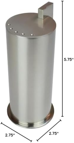 Ginger Kubic Solid Brass Vanity Jar No. 3, Large, Satin Nickel - Image 2