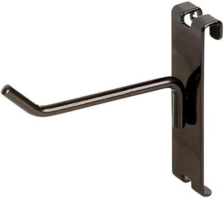Econoco Gridwall Display Hooks, Wire Hooks for Grid Panels, Heavy Duty Metal, Pack of 96 (Black, 4" Length) by Econoco