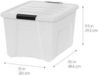IRIS USA 6-Pack 40 Quart Storage Bins with Lids, Pearl - Image 3