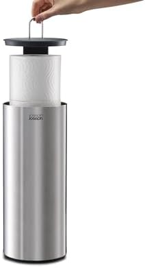 Joseph Joseph EasyStore Luxe Stainless Steel Concealed Toilet Paper Holder Stand Storage with Lid, Hods up to 3 Rolls - Image 3